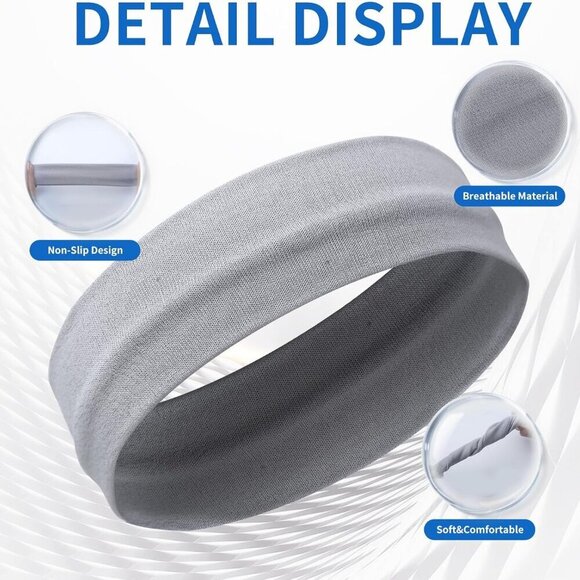 42 Pack Athletic Headbands Polyester Sweat-Absorbing Sports Hair Bands for Women main image 6